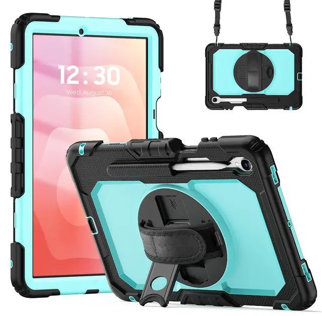 Main image of WERLEO Case for Samsung Galaxy Tab S11 11 inch 2025 SM-X730/X736B/X736E/X736U Protective Cover with Screen Protector, Pencil Holder, 360 Rotating Stand, Hand Strap, Shoulder Strap Light Blue