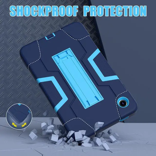 Alt view image 6 of 7 - WERLEO Case for Samsung Galaxy Tab A11 8.7 Inch 2025 Model SM-X130/X133/X135, Hard PC Soft Silicone Rugged Shockproof Protective Cover for Samsung Galaxy Tab A11 8.7" 2025 with Universal Stylus Pen