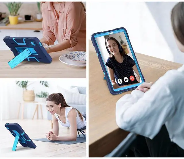 Alt view image 5 of 7 - WERLEO Case for Samsung Galaxy Tab A11 8.7 Inch 2025 Model SM-X130/X133/X135, Hard PC Soft Silicone Rugged Shockproof Protective Cover for Samsung Galaxy Tab A11 8.7" 2025 with Universal Stylus Pen