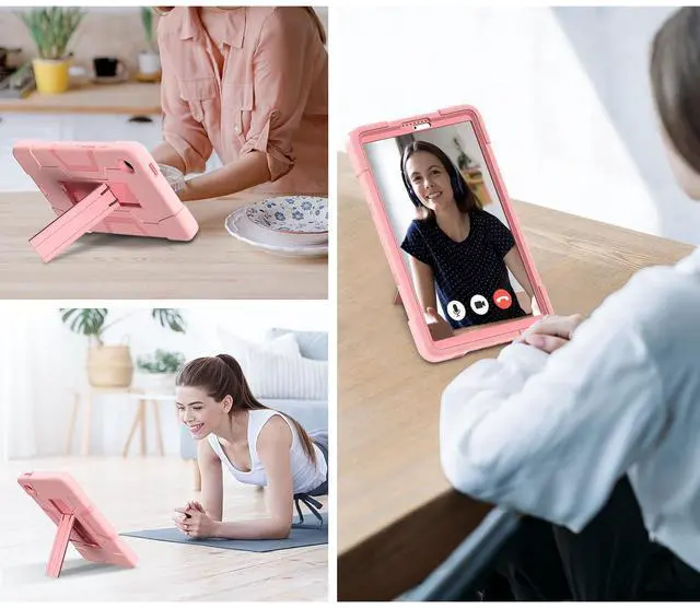 Alt view image 5 of 7 - WERLEO Case for Samsung Galaxy Tab A11 8.7 Inch 2025 Model SM-X130/X133/X135, Hard PC Soft Silicone Rugged Shockproof Protective Cover for Samsung Galaxy Tab A11 8.7" 2025 with Universal Stylus Pen