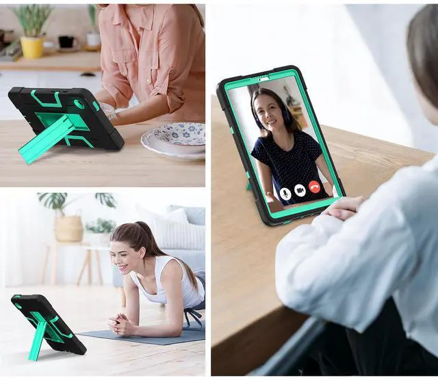 Alt view image 5 of 7 - WERLEO Case for Samsung Galaxy Tab A11 8.7 Inch 2025 Model SM-X130/X133/X135, Hard PC Soft Silicone Rugged Shockproof Protective Cover for Samsung Galaxy Tab A11 8.7" 2025 with Universal Stylus Pen