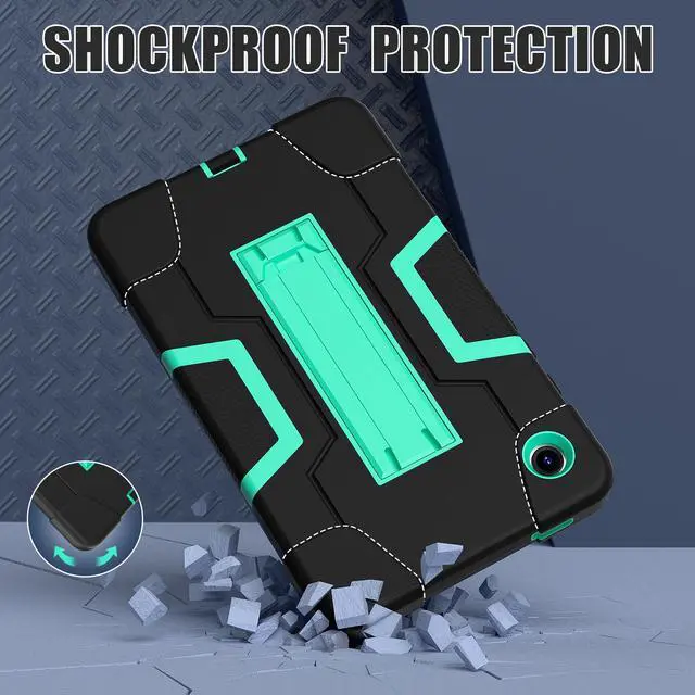 Alt view image 6 of 7 - WERLEO Case for Samsung Galaxy Tab A11 8.7 Inch 2025 Model SM-X130/X133/X135, Hard PC Soft Silicone Rugged Shockproof Protective Cover for Samsung Galaxy Tab A11 8.7" 2025 with Universal Stylus Pen