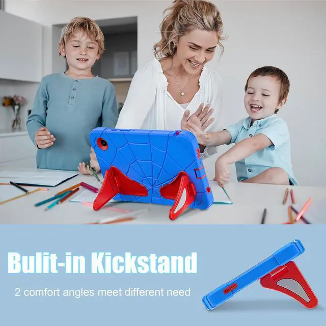 Alt view image 2 of 7 - Werleo Case for Samsung Galaxy Tab A11 8.7 inch 2025 SM-X130/X133/X135, Lightweight Shockproof Rugged Protective Cover with Kickstand, Pencil Holder for Kids Children Boys Blue