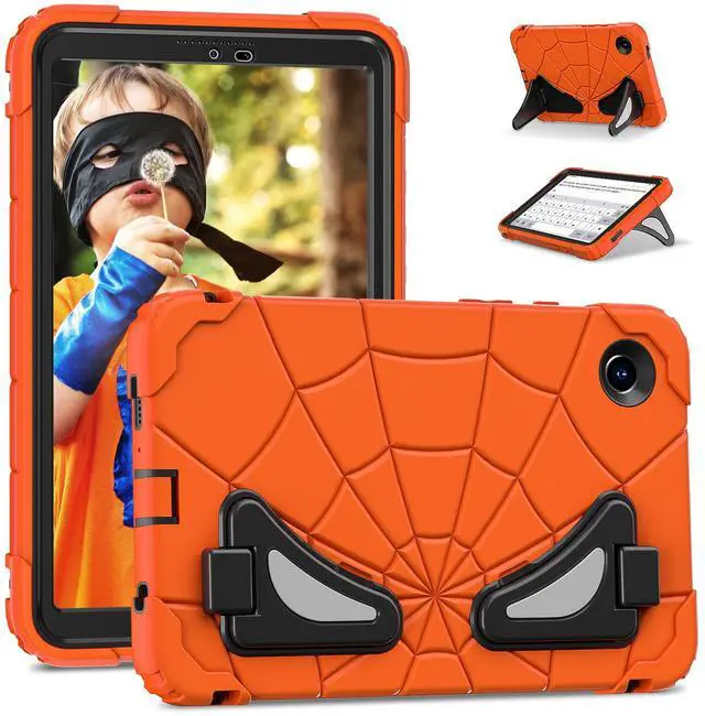 Main image of Werleo Case for Samsung Galaxy Tab A11 8.7 inch 2025 SM-X130/X133/X135, Lightweight Shockproof Rugged Protective Cover with Kickstand, Pencil Holder for Kids Children Boys Orange