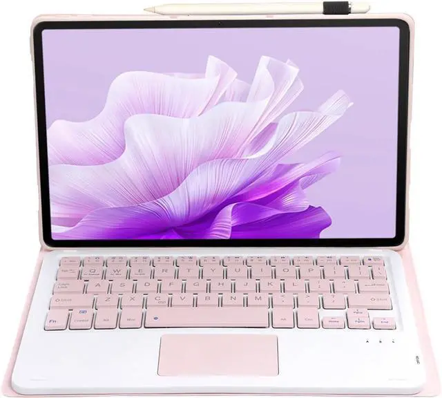 Alt view image 4 of 5 - WERLEO Wireless Touchpad Keyboard Case for Lenovo Idea Tab Pro 12.7 inch 2025 Model TB375FC TB373FU with Trackpad Pink