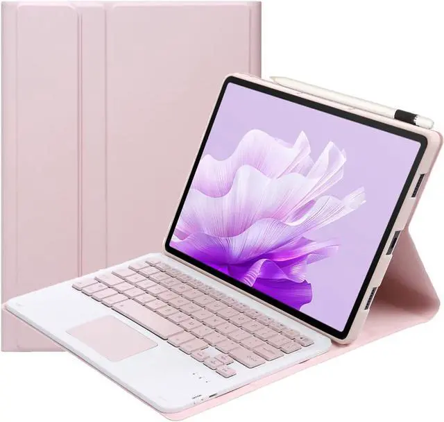 Main image of WERLEO Wireless Touchpad Keyboard Case for Lenovo Idea Tab Pro 12.7 inch 2025 Model TB375FC TB373FU with Trackpad Pink