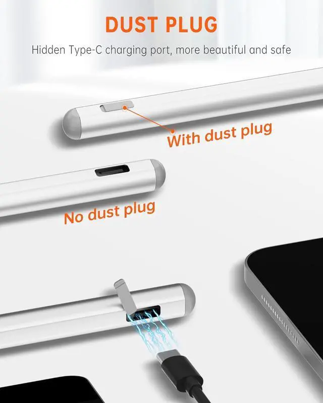 Alt view image 5 of 7 - WERLEO USI 2.0 Stylus for Chromebook / Amazon Fire Max 11 - Lenovo/Acer/ASUS/HP, Rechargeable Stylus Pen with 4096 Sensitivity for Google Pixel Tablet, Lenovo Chromebook