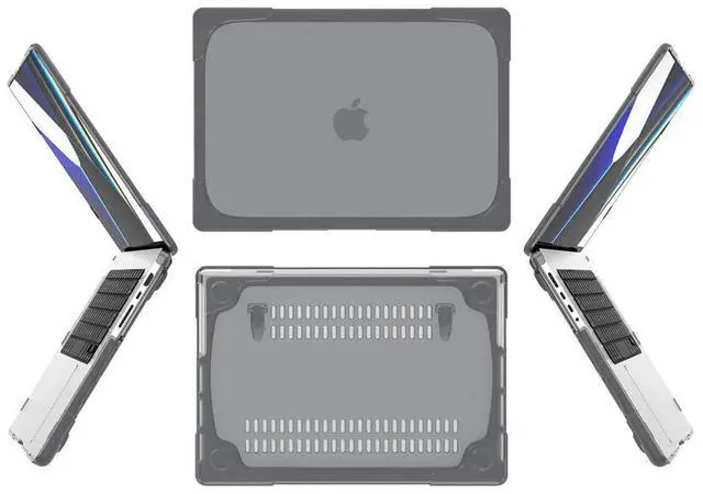 Alt view image 7 of 7 - BONAEVER Case For MacBook Pro 14 inch 2025 2024 2023 2022 2021 M5 M4 M3 M2 M1 A3434 A3112 A3185 A3401 A2918 A2992 A2779 A2442, Hard Protective Cover Shell with Stand and Keyboard Skin