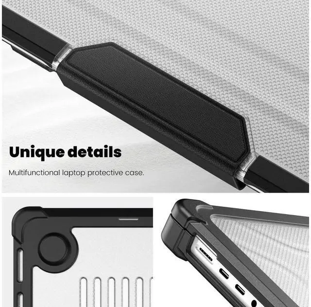 Alt view image 4 of 7 - Case for MacBook Pro 14 2025 2024 2023 2022 2021 M5 M4 M3 M2 M1 A3434 A3112 A3185 A3401 A2918 A2992 A2779 A2442 Laptop Hard Cover with Stand Keyboard Skin Screen Protector Camera Cover USB C Adapter