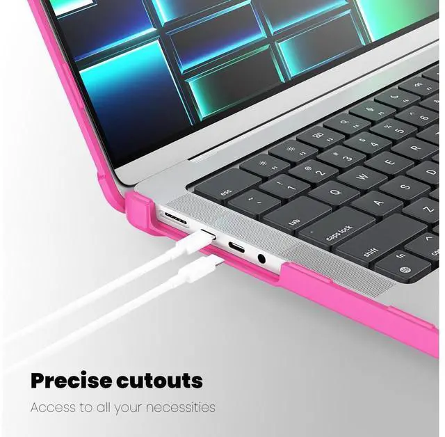 Alt view image 3 of 7 - Case for MacBook Pro 14 2025 2024 2023 2022 2021 M5 M4 M3 M2 M1 A3434 A3112 A3185 A3401 A2918 A2992 A2779 A2442 Laptop Hard Cover with Stand Keyboard Skin Screen Protector Camera Cover USB C Adapter