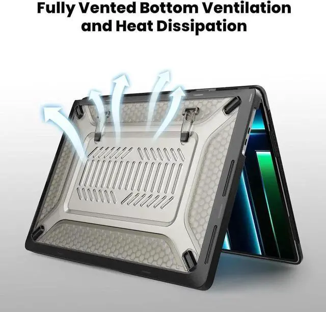 Alt view image 5 of 7 - BONAEVER For MacBook Pro 14 inch Case 2025 2024 2023 2022 2021 M5 M4 M3 M2 M1 A3434 A3112 A3185 A3401 A2918 A2992 A2779 A2442 Plastic Hard Shell Cover with Keybaord Cover & Screen Protector & Adapter