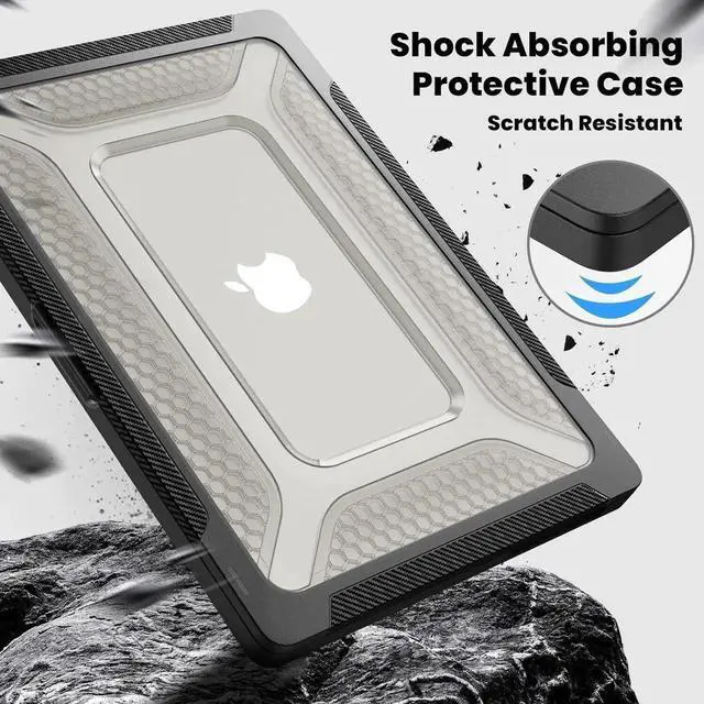 Alt view image 3 of 7 - BONAEVER For MacBook Pro 14 inch Case 2025 2024 2023 2022 2021 M5 M4 M3 M2 M1 A3434 A3112 A3185 A3401 A2918 A2992 A2779 A2442 Plastic Hard Shell Cover with Keybaord Cover & Screen Protector & Adapter