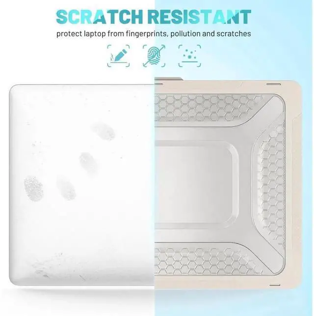 Alt view image 4 of 7 - BONAEVER Case For MacBook Pro 14 inch Case 2025 2024 2023 2022 2021 M5 M4 M3 M2 M1 A3434 A3112 A3185 A3401 A2918 A2992 A2779 A2442 Hard Shell Protective Cover with Stand Apricot