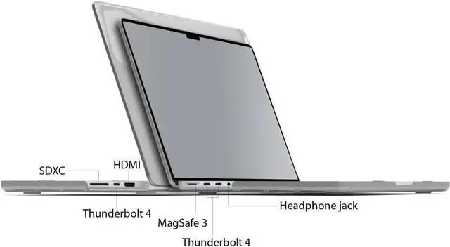 Alt view image 4 of 7 - BONAEVER Compatible with MacBook Pro 14 inch Case 2025 2024 2023 2022 2021 M5 M4 M3 M2 M1 A3434 A3112 A3185 A3401 A2918 A2992 A2779 A2442, Hard Shell Case with Keyboard Cover Clear