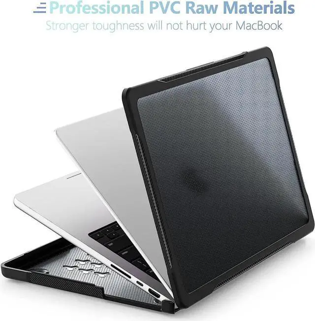 Alt view image 6 of 7 - For MacBook Pro 14 inch Case 2025 2024 2023 2022 2021 M5 M4 M3 M2 M1 A3434 A3112 A3185 A3401 A2918 A2992 A2779 A2442, Heavy Duty Rugged Hard Shell Shockproof Cover with Keyboard Skin