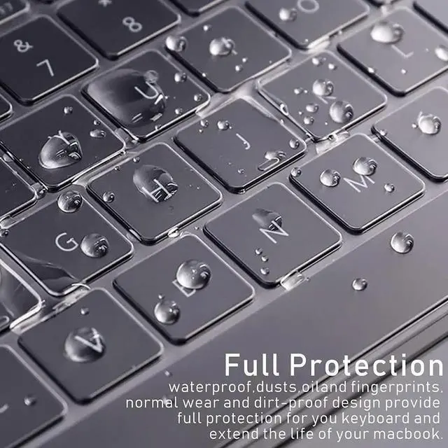 Alt view image 7 of 7 - For MacBook Pro 14 inch Case 2025 2024 2023 2022 2021 M5 M4 M3 M2 M1 A3434 A3112 A3185 A3401 A2918 A2992 A2779 A2442, Heavy Duty Rugged Hard Shell Shockproof Cover with Keyboard Skin Clear