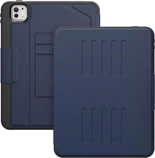 Alt view image 6 of 7 - BONAEVER Case For iPad Pro 11 Inch M5 2025 M4 2024, Smart Magnetic Auto Sleep Shockproof Cover with Multi-Angles Stand, Pen Holder, Card Slot Blue