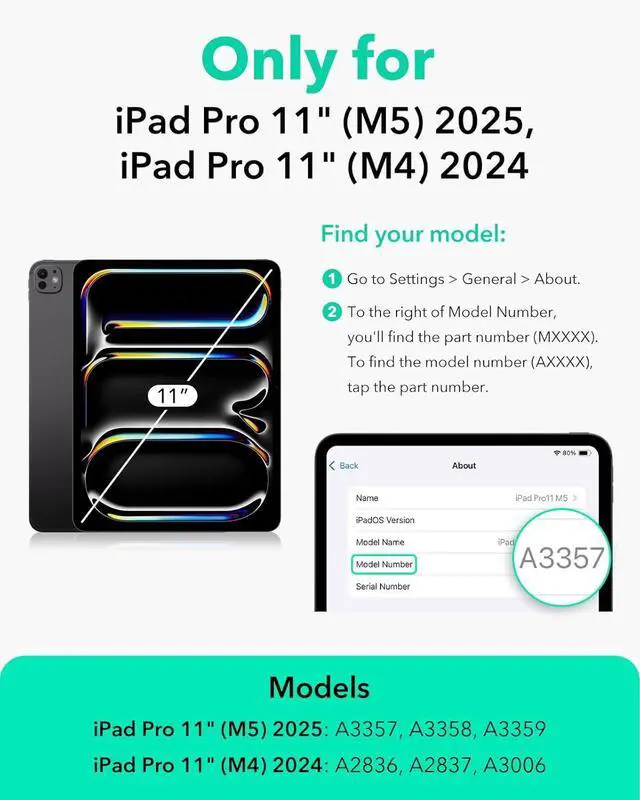 Alt view image 2 of 7 - BONAEVER Case for iPad Pro 11 Inch M5 M4 2025 2024 6th 5th Generation with Built-in Screen Protector, 360° Rotating Stand, Adjustable Shoulder Strap, Precise Cutouts, Pencil Holder Red