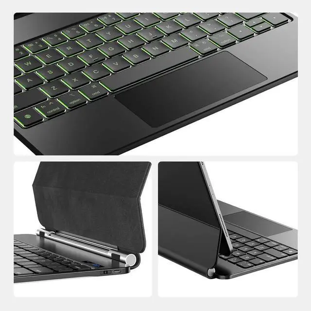 Alt view image 7 of 7 - BONAEVER Case with Keyboard for iPad Pro 11 inch M5 2025 M4 2024, Magic Keyboard Case, Magnetic Attach, Multi-Gesture Trackpad, 7-Color Backlight, Auto Sleep/Awake