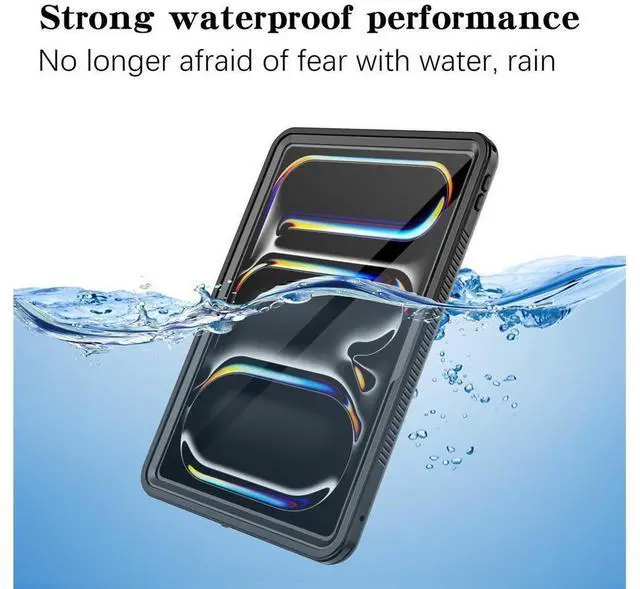 Alt view image 5 of 7 - BONAEVER IP68 Waterproof Case for iPad Pro 11 Inch M5 M4 2025 2024 6th 5th Generation with Built-in Screen Protector, Full Body Shockproof Protection Cover with Lanyard