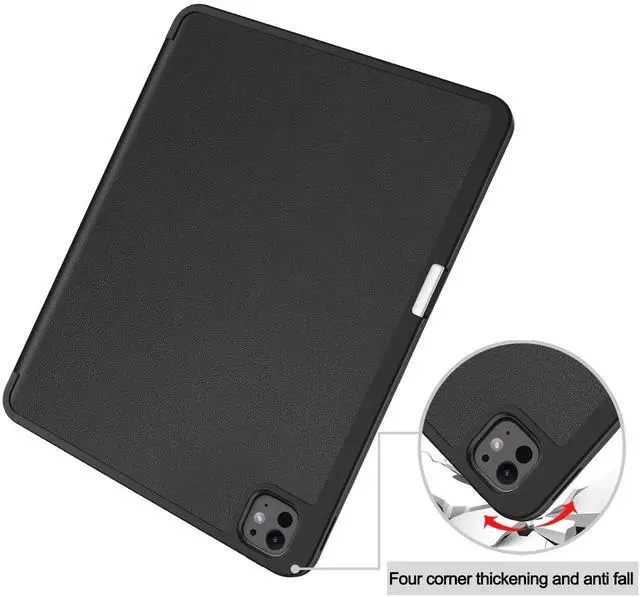 Alt view image 5 of 7 - BONAEVER Case for iPad Pro 13 Inch M5 M4 2025 2024, Slim Smart Stand Cover Protective Cover with Pencil Holder, Stand, Universal Stylus Pen,Support Apple Pencil Charging + Auto Wake/Sleep