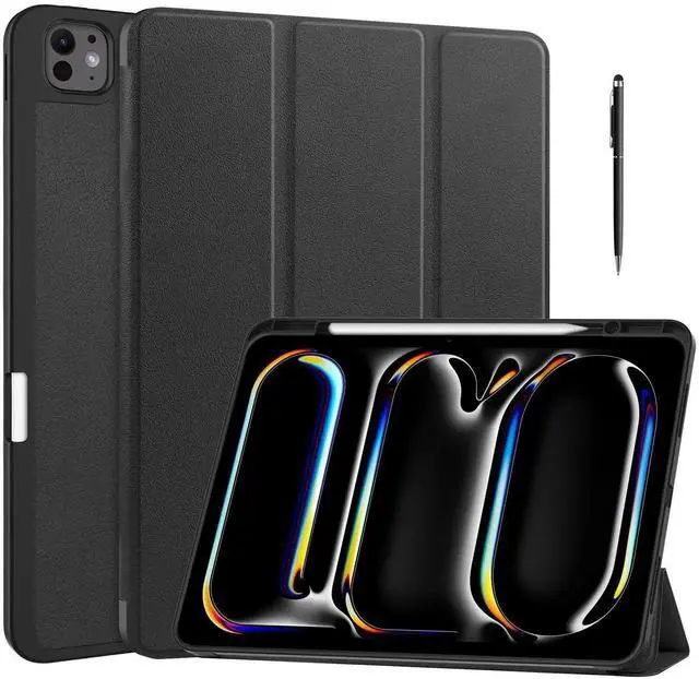 Main image of BONAEVER Case for iPad Pro 13 Inch M5 M4 2025 2024, Slim Smart Stand Cover Protective Cover with Pencil Holder, Stand, Universal Stylus Pen,Support Apple Pencil Charging + Auto Wake/Sleep