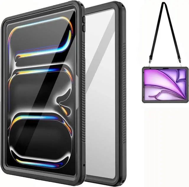 Main image of BONAEVER IP68 Waterproof Case for iPad Pro 13 inch M5 2025 M4 2024,Built-in Screen Protector, Full Body Shockproof Protection Cover with Strap Protective Cover with Lanyard