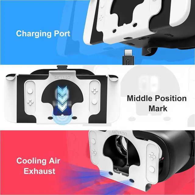 Alt view image 3 of 7 - BONAEVER VR Headset for Nintendo Switch / Switch OLED Model/Nintendo Switch 3D VR (Virtual Reality) Glasses Switch VR Labo Goggles Headset for Nintendo Switch