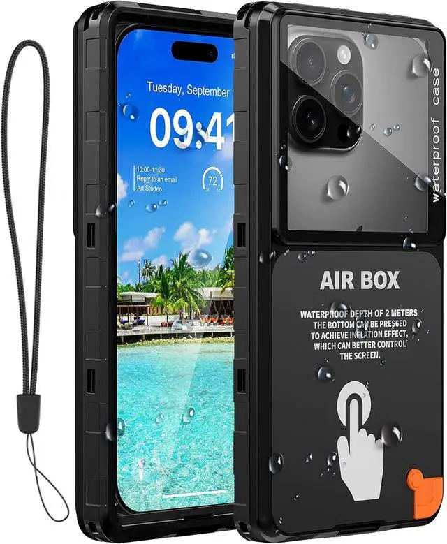 Main image of BONAEVER Waterproof Phone Case, Underwater Snorkeling Diving Phone Case for iPhone 17/16/15/14/13 Pro Max, Samsung Galaxy S25/S24/S23 Ultra, Google/Moto Up to 6.9''