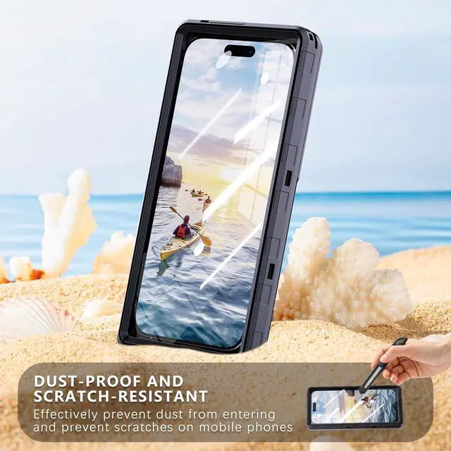 Alt view image 5 of 7 - BONAEVER Waterproof Phone Case, Underwater Snorkeling Diving Phone Case for iPhone 17/16/15/14/13 Pro Max, Samsung Galaxy S25/S24/S23 Ultra, Google/Moto Up to 6.9''