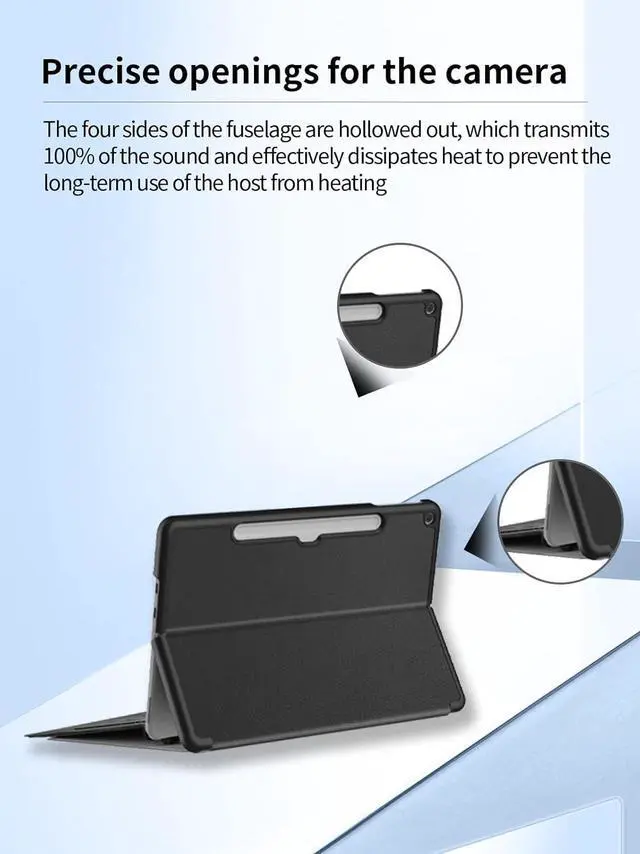 Alt view image 4 of 7 - BONAEVER Case for Microsoft Surface Pro 12 Inch 2025, Multi-Angle Viewing Stand Flip Protective Cover with Hard Back, Auto Wake/Sleep, Compatible with Type Cover Keyboard, Black