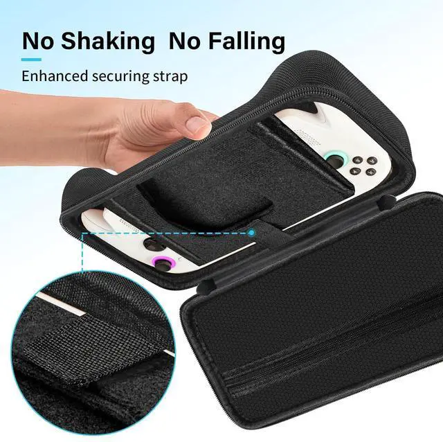 Alt view image 4 of 7 - BONAEVER Carrying Case Compatible with ASUS ROG Xbox Ally/Xbox Ally X 2025, Premium EVA Hard Shell Pouch with Mesh Pocket, Protective Portable Travel Storage Carry Bag for Console and Accessories