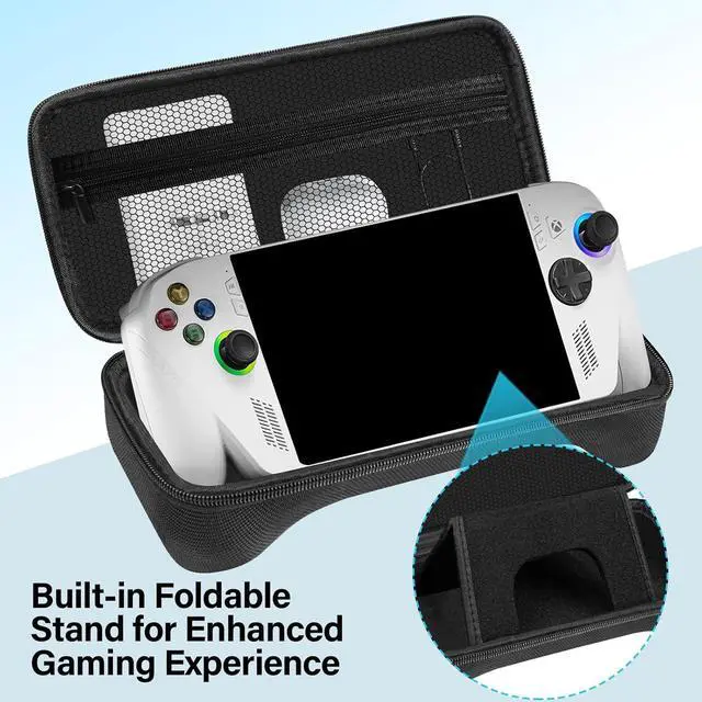 Alt view image 5 of 7 - BONAEVER Carrying Case Compatible with ASUS ROG Xbox Ally/Xbox Ally X 2025, Premium EVA Hard Shell Pouch with Mesh Pocket, Protective Portable Travel Storage Carry Bag for Console and Accessories
