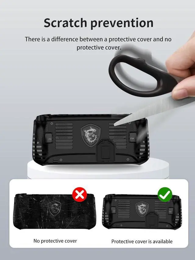 Alt view image 2 of 7 - BONAEVER Silicone Grip Case for MSI Claw 8 AI+ A2VM, Soft Skin Silicone Case Full Protective Case Cover with MSI Claw 8 AI+ A2VM - Black