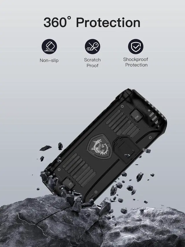 Alt view image 3 of 7 - BONAEVER Silicone Grip Case for MSI Claw 8 AI+ A2VM, Soft Skin Silicone Case Full Protective Case Cover with MSI Claw 8 AI+ A2VM - Black