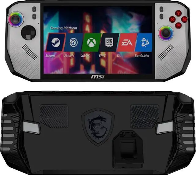 Alt view image 5 of 7 - BONAEVER Protective Case for MSI Claw A8 BZ2EM 8-inch 2025 - TPU Cover with Fixed Kickstand & Cooling Vents, Compatible with Ryzen Gaming Handheld