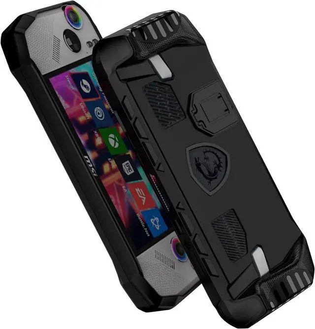 Alt view image 2 of 7 - BONAEVER Protective Case for MSI Claw A8 BZ2EM 8-inch 2025 - TPU Cover with Fixed Kickstand & Cooling Vents, Compatible with Ryzen Gaming Handheld