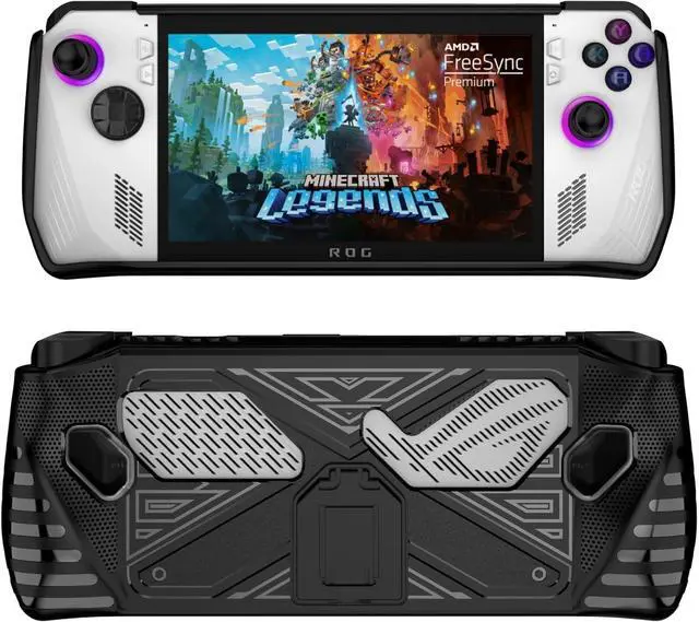 Alt view image 6 of 7 - BONAEVER Protective Case with Foldable Kickstand for ASUS Rog Ally 2023 Release Full Body Soft TPU Handheld Game Console Drop-Proof Protector Case with Shockproof,Non-Slip,Anti-Collision