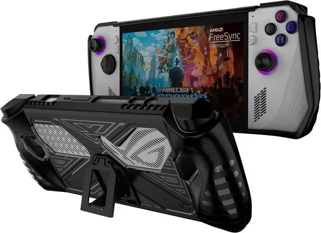Main image of BONAEVER Protective Case with Foldable Kickstand for ASUS Rog Ally 2023 Release Full Body Soft TPU Handheld Game Console Drop-Proof Protector Case with Shockproof,Non-Slip,Anti-Collision
