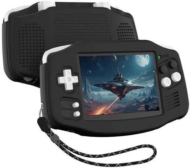 Main image of BONAEVER Silicone Case for Anbernic RG34XX Soft Protective Cover for RG34XX Retro Handheld Game Console, Anti-Scratch Washable for RG 34XX Accessories with Lanyard