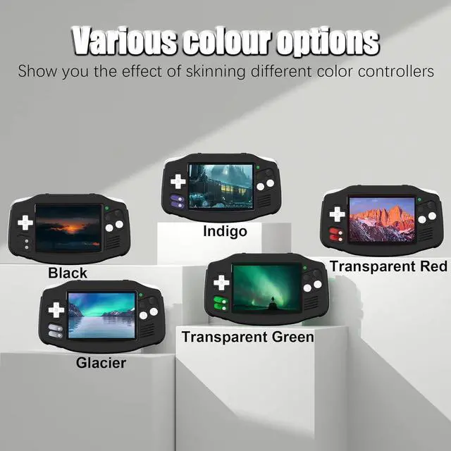 Alt view image 7 of 7 - BONAEVER Silicone Case for Anbernic RG34XX Soft Protective Cover for RG34XX Retro Handheld Game Console, Anti-Scratch Washable for RG 34XX Accessories with Lanyard