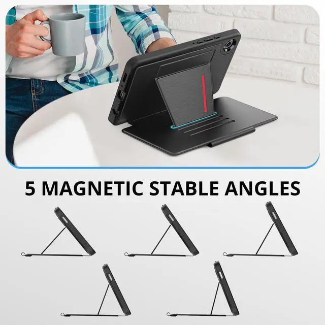 Alt view image 2 of 7 - BONAEVER Case for Samsung Galaxy Tab A11 2025 / A9 2023 8.7 inch with Card Slot, Stylus Pen, Premium PU Leather Business Stand Folio Cover Case Multi-Viewing Angles