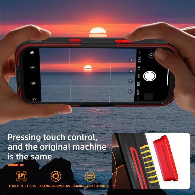 Alt view image 6 of 7 - BONAEVER Magnetic Waterproof Case for iPhone Air, Built-in Screen & Camera Protector IP68 Underwater Full Body 16FT Military Dropproof Shockproof Case for iPhone 17 Air 6.5 inch