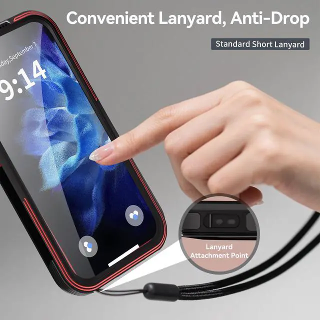 Alt view image 7 of 7 - BONAEVER Magnetic Waterproof Case for iPhone 17, Built-in Screen & Camera Protector IP68 Underwater Full Body 16FT Military Dropproof Shockproof Case for iPhone 17 6.3"