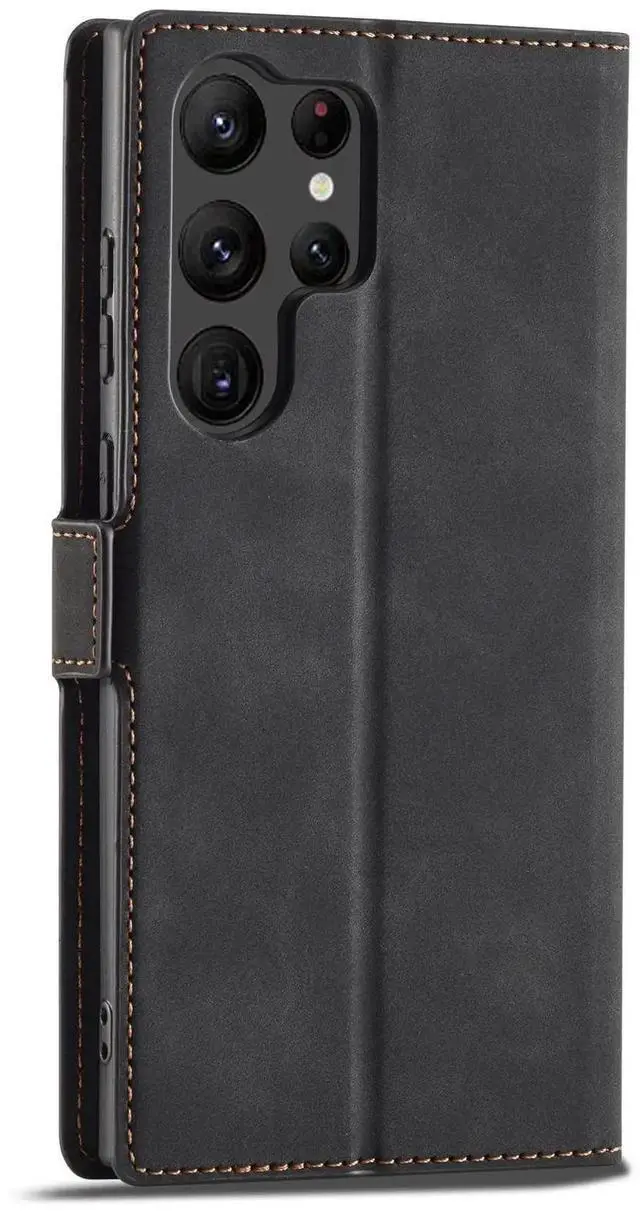 Alt view image 4 of 7 - BONAEVER Case for Samsung Galaxy S26 Ultra Premium PU Leather Phone Cover with Card Holder Stand, Shockproof Flip Wallet Cover