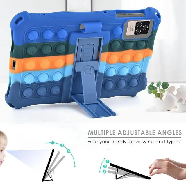 Alt view image 2 of 7 - Silicone Case for DOOGEE T20 Mini Pro/T20 Mini, ALLDOCUBE iPlay 60 Mini Pro/iPlay 50 Mini/iPlay 50 Mini Pro/iPlay 50 Mini Pro NFE, TCL TAB 8 9132 9137, Onn 8 inch 2024 with Stand, Shoulder Strap, Pen