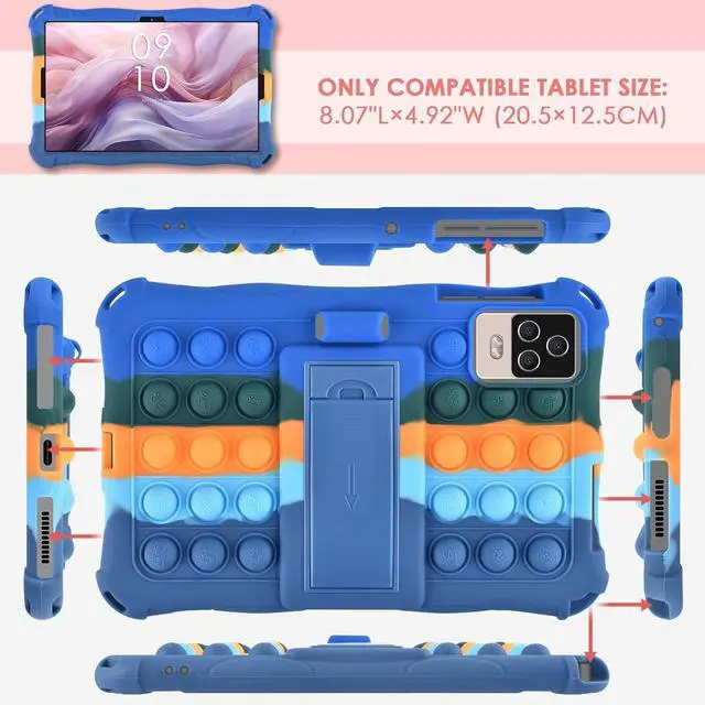 Alt view image 7 of 7 - Silicone Case for DOOGEE T20 Mini Pro/T20 Mini, ALLDOCUBE iPlay 60 Mini Pro/iPlay 50 Mini/iPlay 50 Mini Pro/iPlay 50 Mini Pro NFE, TCL TAB 8 9132 9137, Onn 8 inch 2024 with Stand, Shoulder Strap, Pen