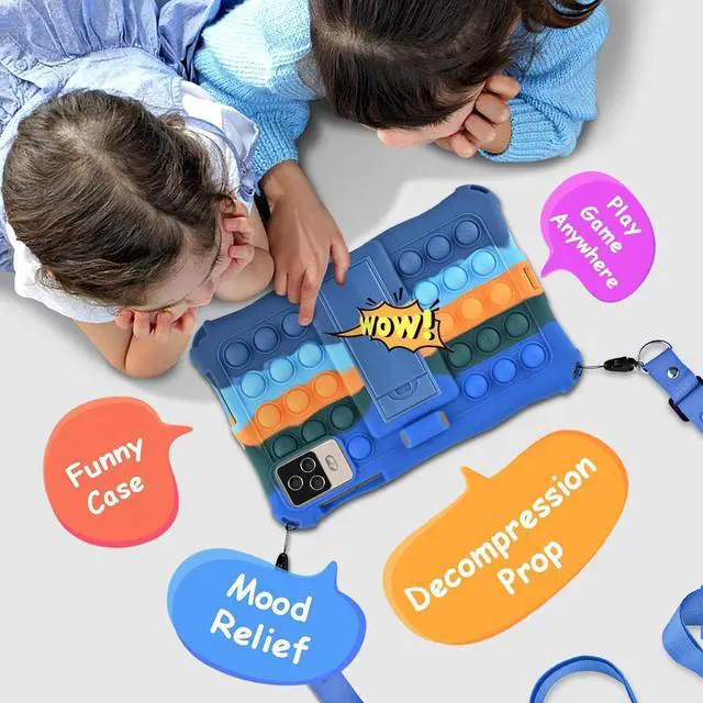 Alt view image 3 of 7 - Silicone Case for DOOGEE T20 Mini Pro/T20 Mini, ALLDOCUBE iPlay 60 Mini Pro/iPlay 50 Mini/iPlay 50 Mini Pro/iPlay 50 Mini Pro NFE, TCL TAB 8 9132 9137, Onn 8 inch 2024 with Stand, Shoulder Strap, Pen