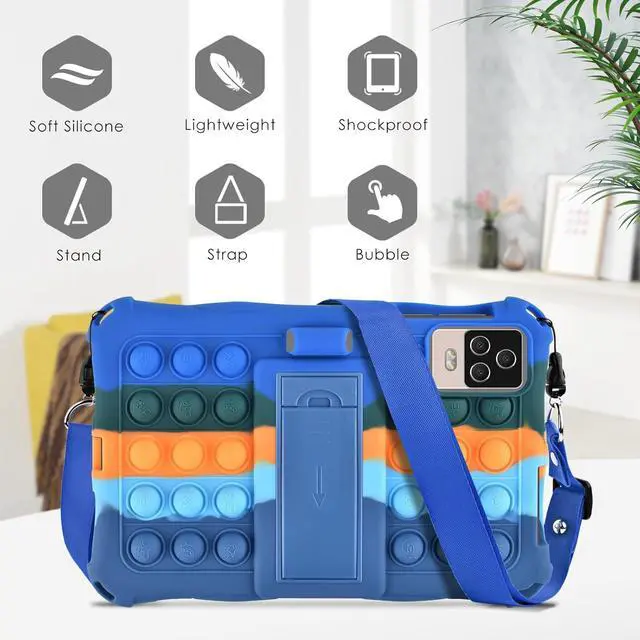 Alt view image 5 of 7 - Silicone Case for DOOGEE T20 Mini Pro/T20 Mini, ALLDOCUBE iPlay 60 Mini Pro/iPlay 50 Mini/iPlay 50 Mini Pro/iPlay 50 Mini Pro NFE, TCL TAB 8 9132 9137, Onn 8 inch 2024 with Stand, Shoulder Strap, Pen