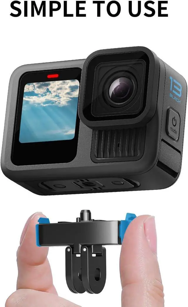 Alt view image 5 of 6 - Magnetic Adapter Mount for GoPro Hero 13, Quick Release Mount Aluminum Magnetic Latch with 1/4" Screw,Dual-Claws Interface, Compatible with GoPro 13 Camera Conversion Adapter Accessories